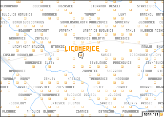 map of Licoměřice