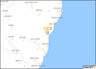 map of Lico