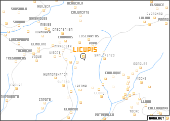 map of Licupis