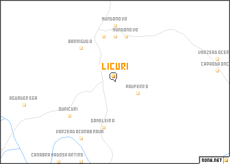 map of Licuri