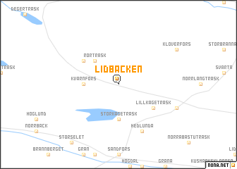 map of Lidbacken