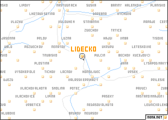map of Lidečko