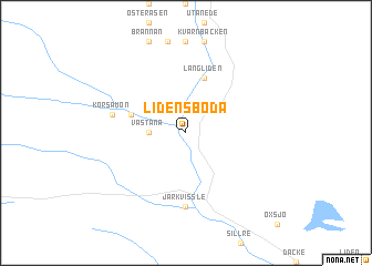 map of Lidensboda