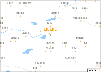 map of Līdere