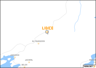 map of Lídice