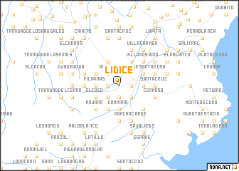 map of Lídice