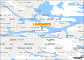 map of Lidingöbro