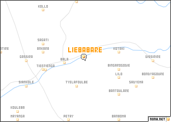 map of Liebabaré