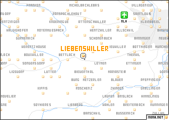 map of Liebenswiller