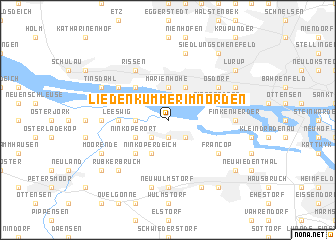 map of Liedenkummer im Norden