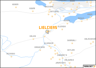 map of (( Lielciems ))