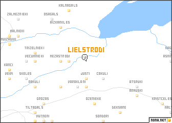 map of Lielstrodi