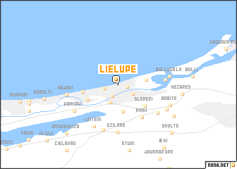 map of Lielupe