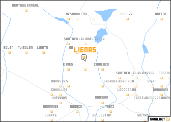 map of Lieñas
