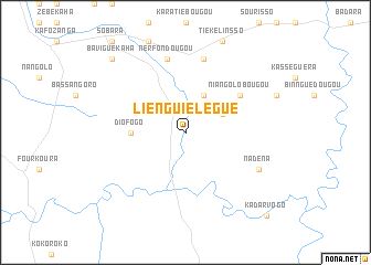 map of Lienguiélégué