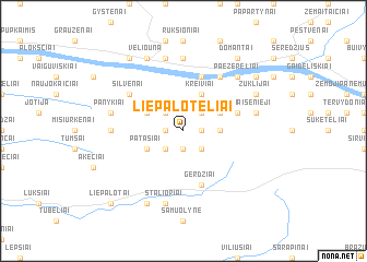 map of Liepalotėliai