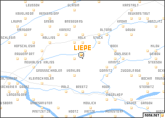 map of Liepe