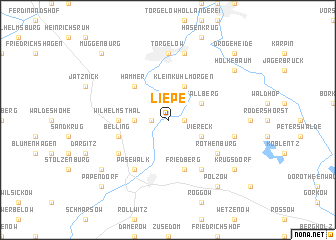 map of Liepe