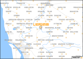 map of Liepgiriai