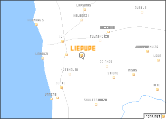 map of Liepupe