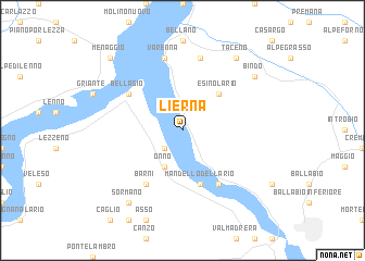 map of Lierna