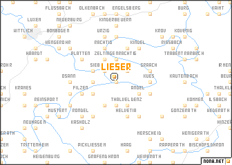 map of Lieser