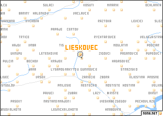 map of Lieskovec