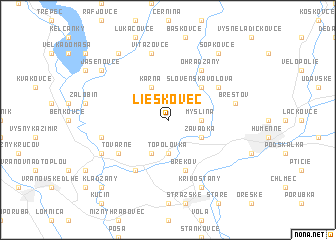 map of Lieskovec