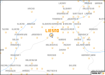 map of Liešno