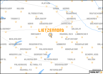 map of Lietzen-Nord