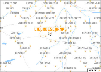 map of Lieux des Champs