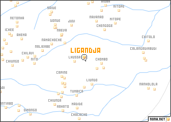 map of Ligandja