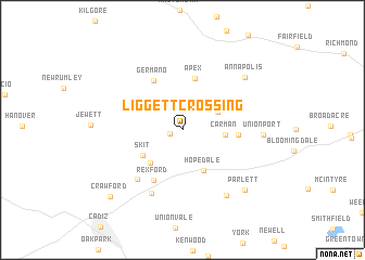 map of Liggett Crossing