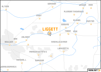 map of Liggett