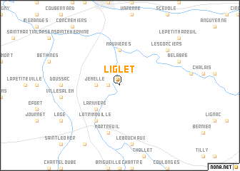 map of Liglet