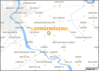 map of Lignan-de-Bordeaux
