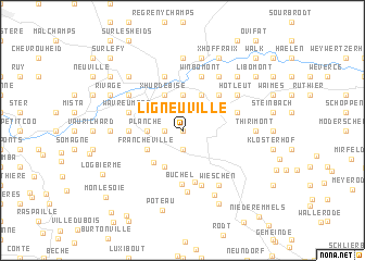 map of Ligneuville