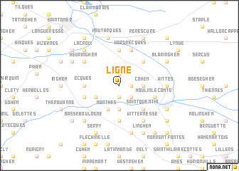 map of Ligne