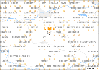map of Ligné