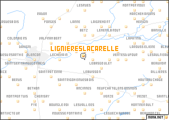 map of Lignières-la-Carelle