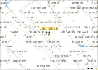 map of Lignières