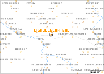 map of Lignol-le-Château