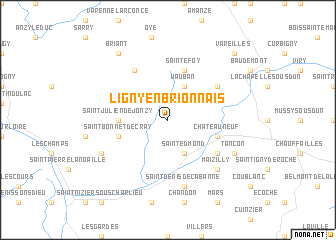 map of Ligny-en-Brionnais