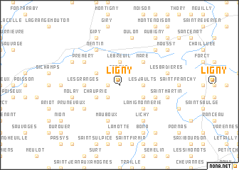 map of Ligny