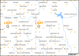 map of Ligny