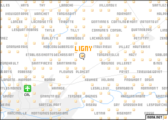 map of Ligny