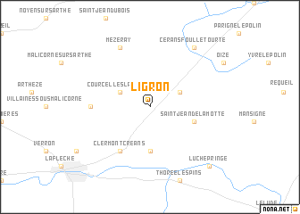 map of Ligron