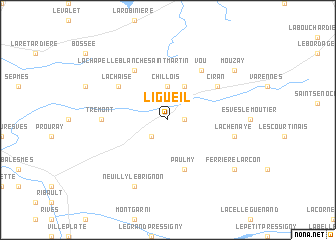 map of Ligueil