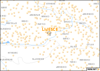 map of Liješće