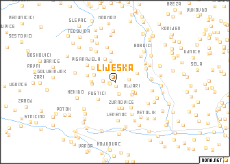 map of Lijeska